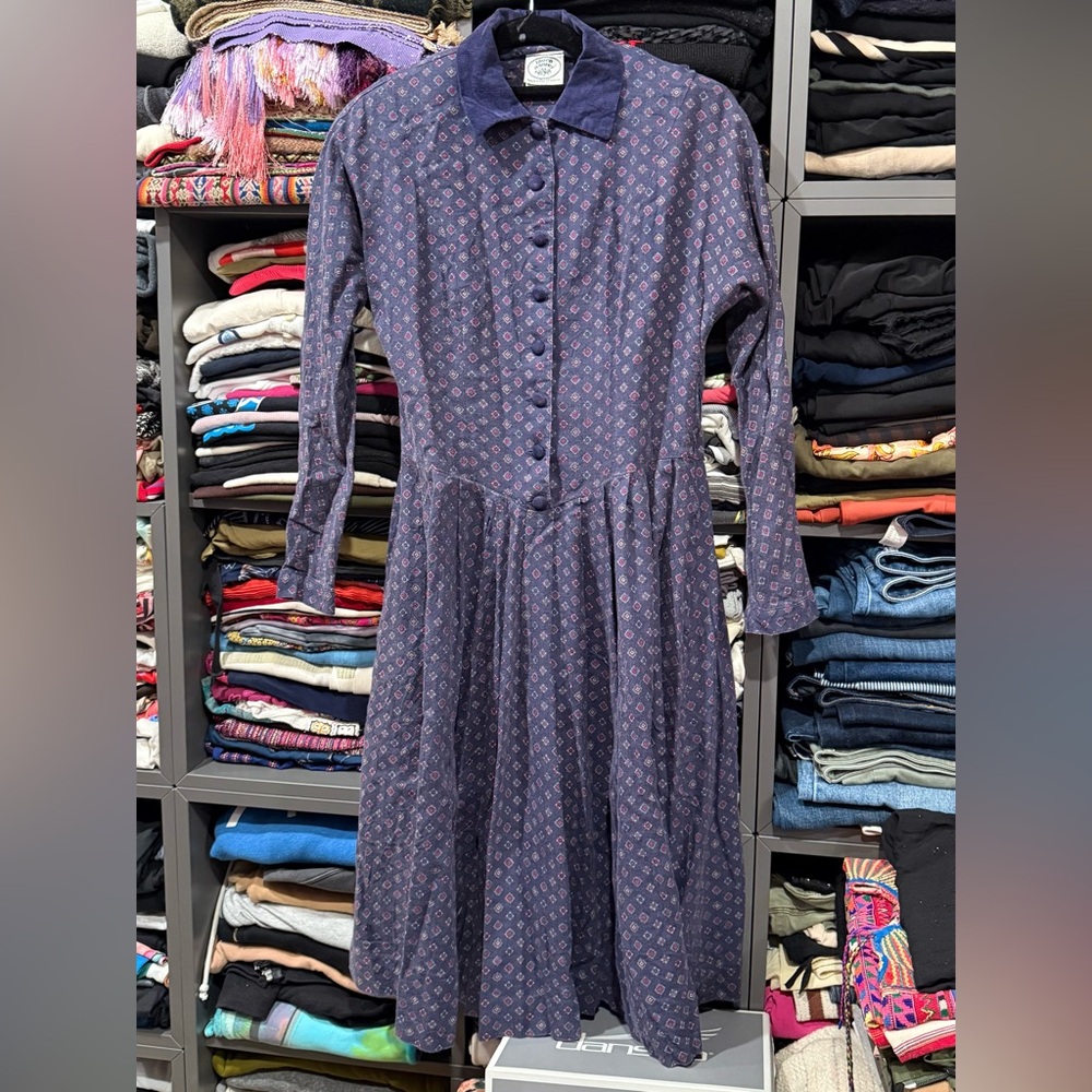 Laura Ashley Long Sleeve Vintage Patterned Dress